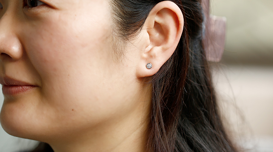 ダイヤモンド ピアス 0.5ct(Total) D〜F VS2 3EX H&C プラチナ Pt 鑑定  