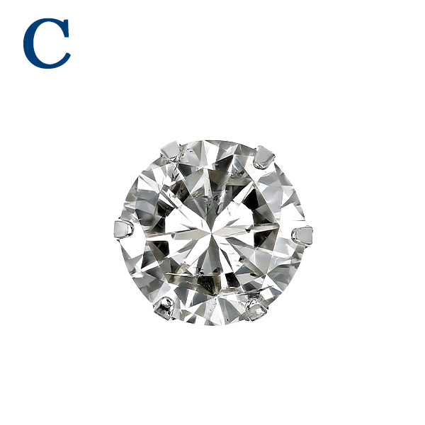 れん様取り置き】天然ダイヤPtピアス 片耳 0.5カラットブラウンダイヤ