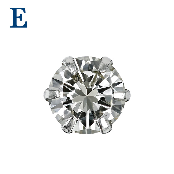 ダイヤモンド ピアス 片耳用 一粒 0.5〜0.6ct L〜M(FAINT BROWN) VS1