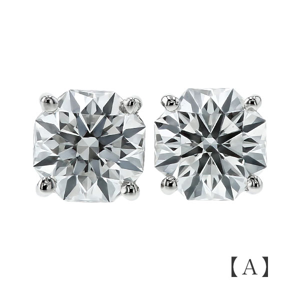 ダイヤモンド ピアス 一粒 0.6ct(Total) E〜F VS1〜2 オクタゴナル 