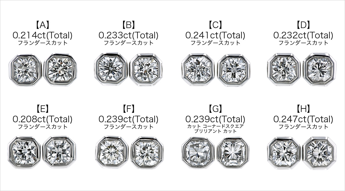 ダイヤモンド ピアス 一粒 0.2ct(Total) D〜K VVS2〜I1 フランダース 
