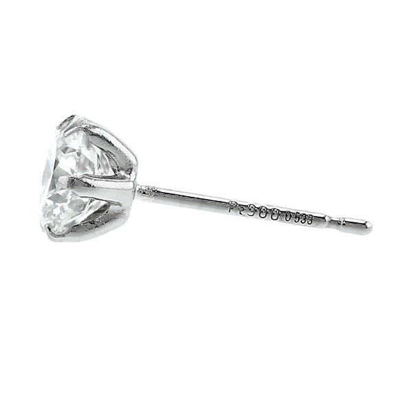 ダイヤモンド ピアス 片耳用 一粒 0.5ct F〜H I1 VERY GOOD〜GOOD