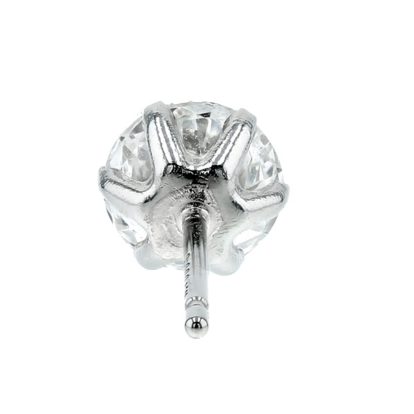 ダイヤモンド ピアス 片耳用 一粒 0.5ct F〜H I1 VERY GOOD〜GOOD