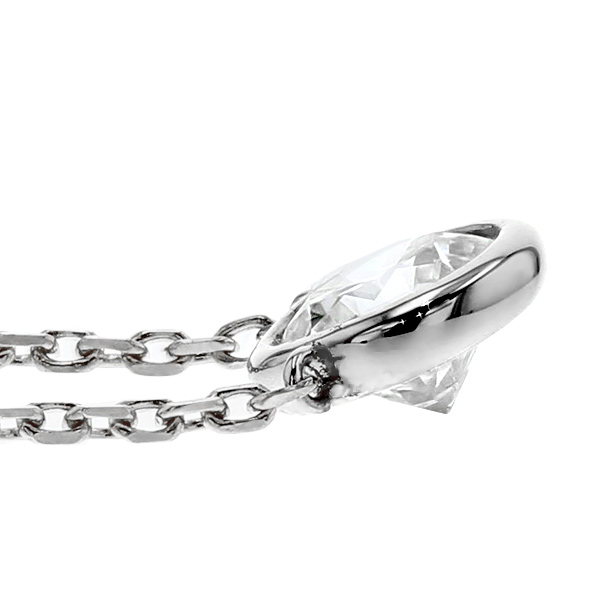 ダイヤモンド ネックレス 一粒 0.2ct G VVS1 3EX H&C フクリン 覆輪 プラチナ Pt 鑑定書付 ダイヤモンドネックレス ダイヤネックレスの画像