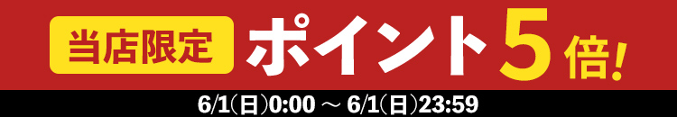 6/1  当店限定ポイント5倍