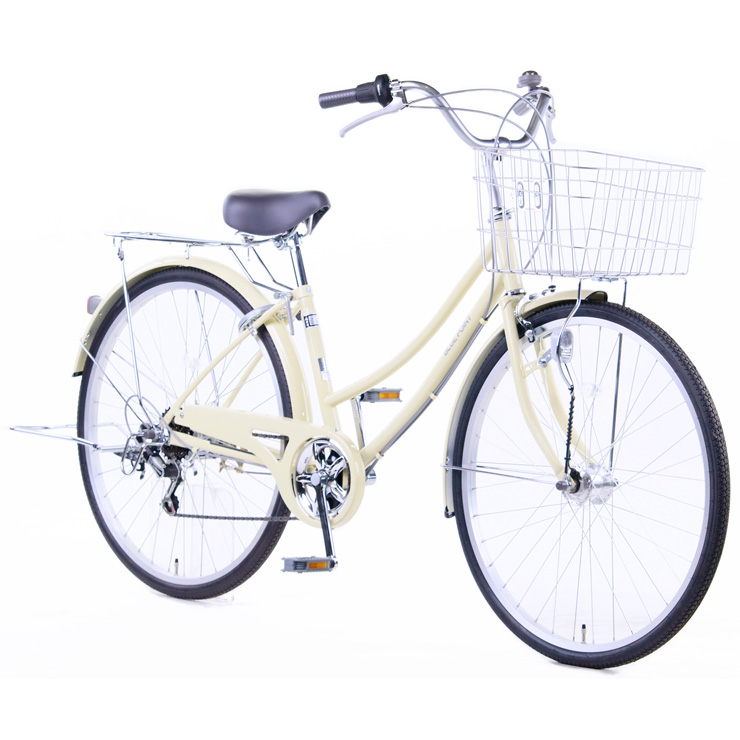 ぽぽぽ サイモトレセファロ27インチ 自転車シティサイクルアイボリー