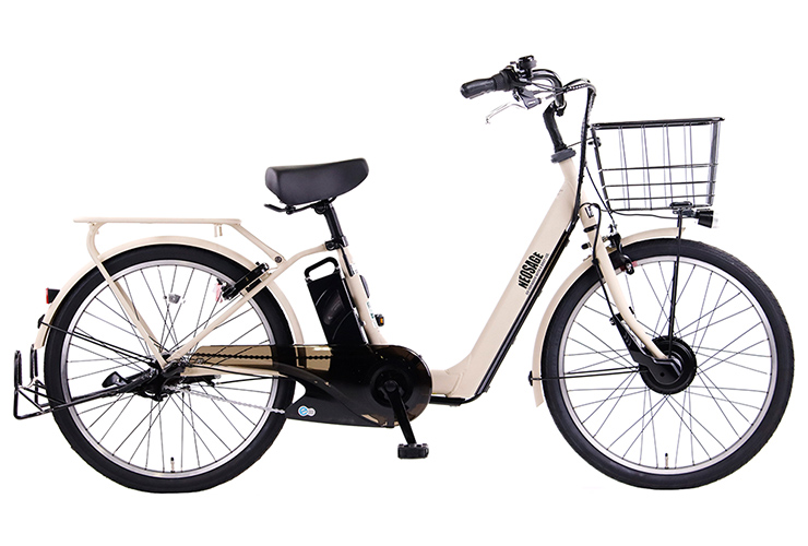【お店受取り送料無料】ネオサージュe24-C 8Ah マットベージュ 内装3段変速 24型 電動自転車