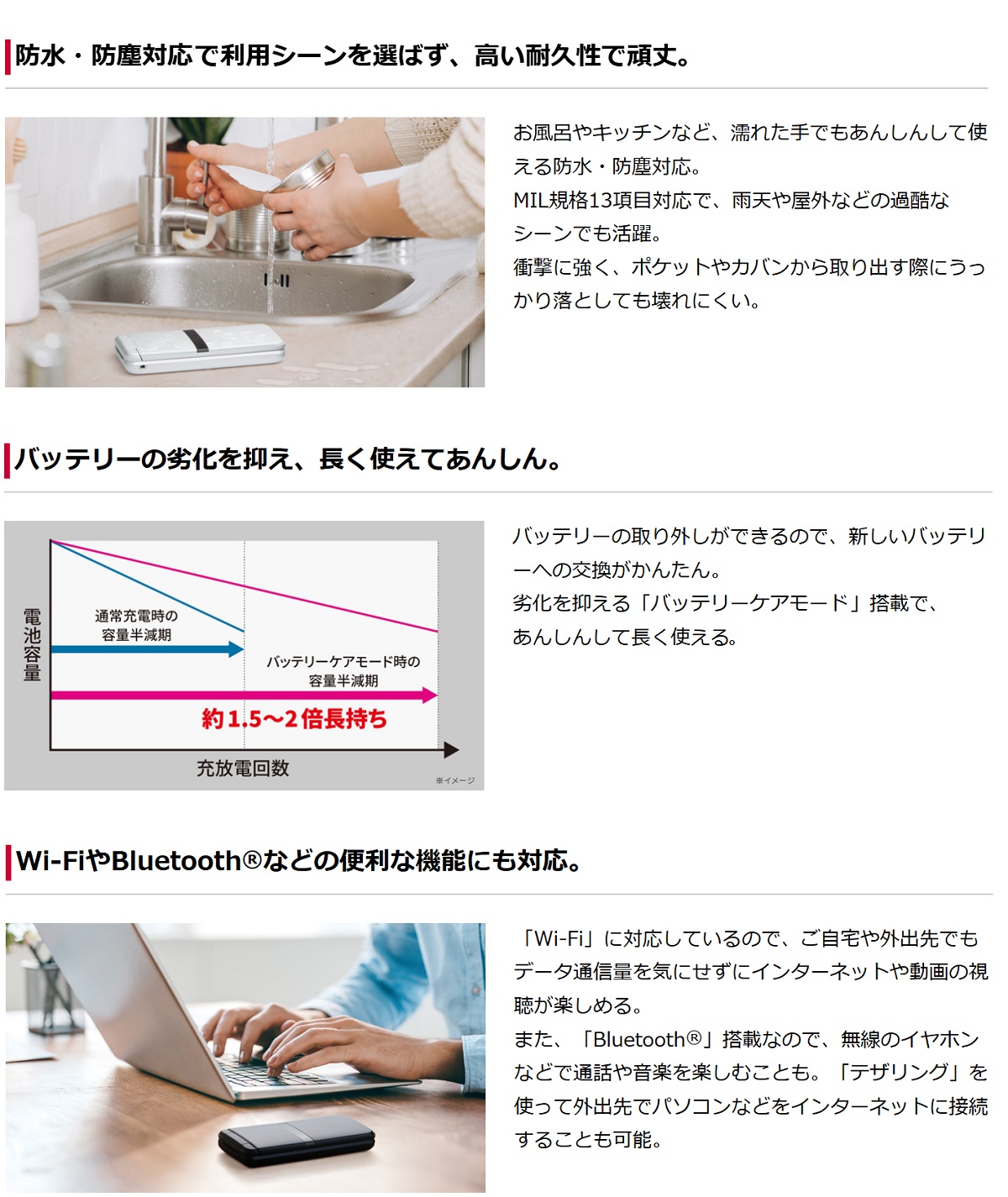 京セラ DIGNO ケータイ KY-42C [docomo版] 【中古(未使用品