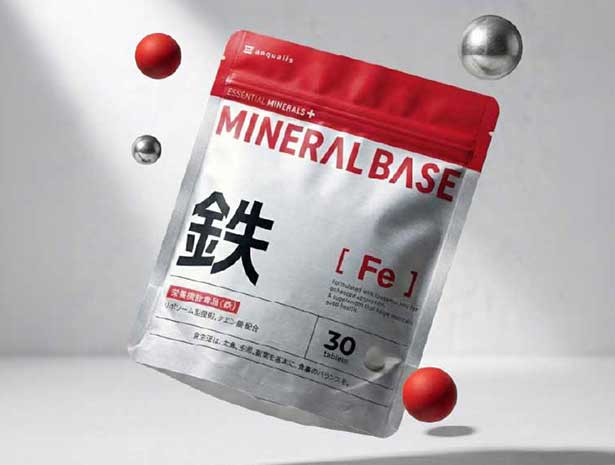 鉄 サプリ リポソーム 10mg 【ミネラルベース】 吸収力 胃に優しい ビタミンC 銅 葉酸 B12 国内製造 30日分 栄養機能食品 MINERAL BASE 爆買