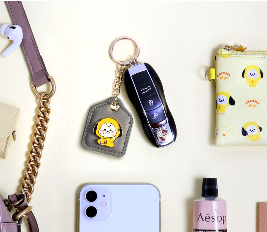 防弾少年団(BTS) - 年末お値下げ在庫限り‼️CHIMMY 公式バッグチャーム BT21 BABY LEATHER METAL KEYRING 【送料無料】 公式グッズ