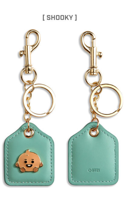 BT21 BABY LEATHER METAL KEYRING 【送料無料】 公式グッズ バッグチャ...