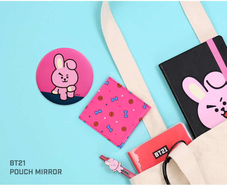 BT21 POUCH MIRROR Ver.2【送料無料】 公式グッズ ミラー 鏡 セット