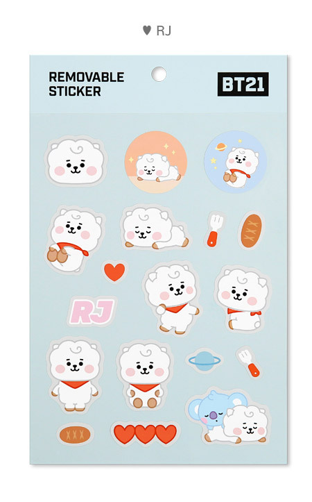 定番人気！ BT21 REMOVABLE STICKER 全国送料無料 公式グッズ K-POP かわいい ステッカー シール 防弾少年団 BTS デコ  プレゼント 誕生日 韓国 タタ チミー クッキー discoversvg.com