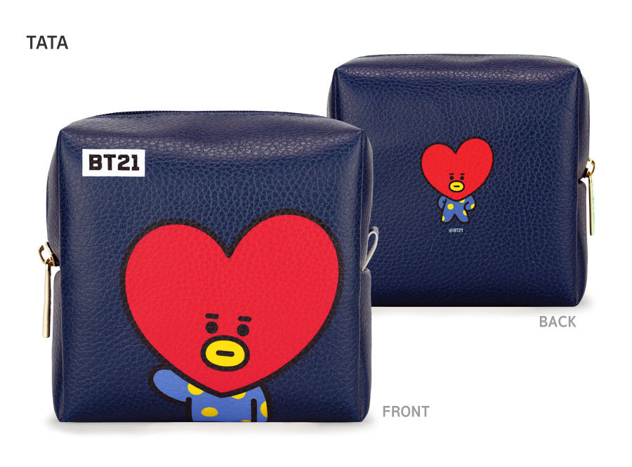 BT21 PU SQUARE POUCH MEDIUM【送料無料】BTS 防弾少年団 公式グッズ