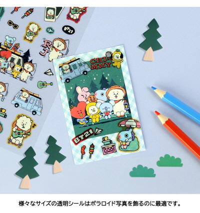 BT21 BT21 Clear Sticker in the forest【BTS公式グッズ】クリア