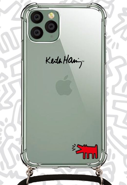 Keith Haring Neckstrap Clear Bumper Case【全国送料無料】〔ストラップ付き〕キースへリング クリアケース デザイン 最安値 バンパー 衝撃吸収 おしゃれ｜aesoon｜02
