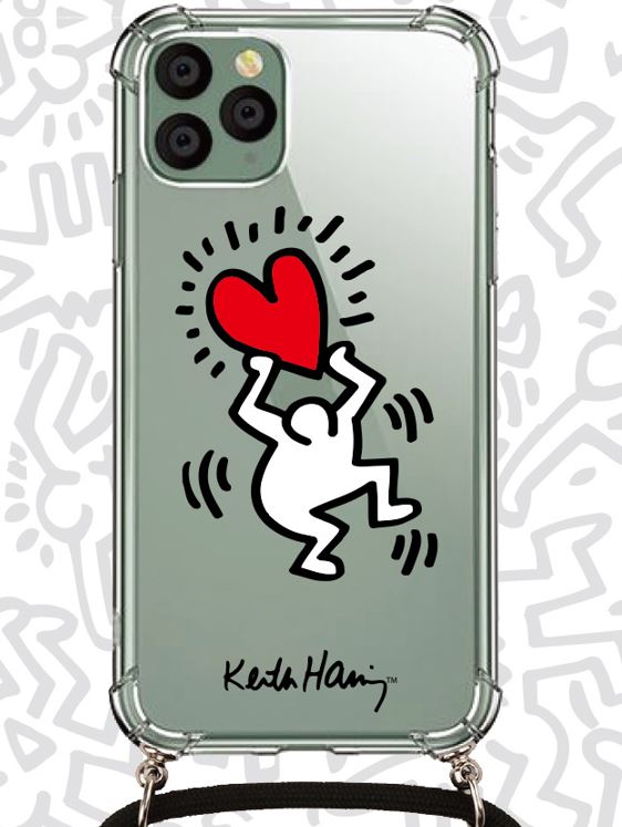 Keith Haring Neckstrap Clear Bumper Case【全国送料無料】〔ストラップ付き〕キースへリング クリアケース デザイン 最安値 バンパー 衝撃吸収 おしゃれ｜aesoon｜06