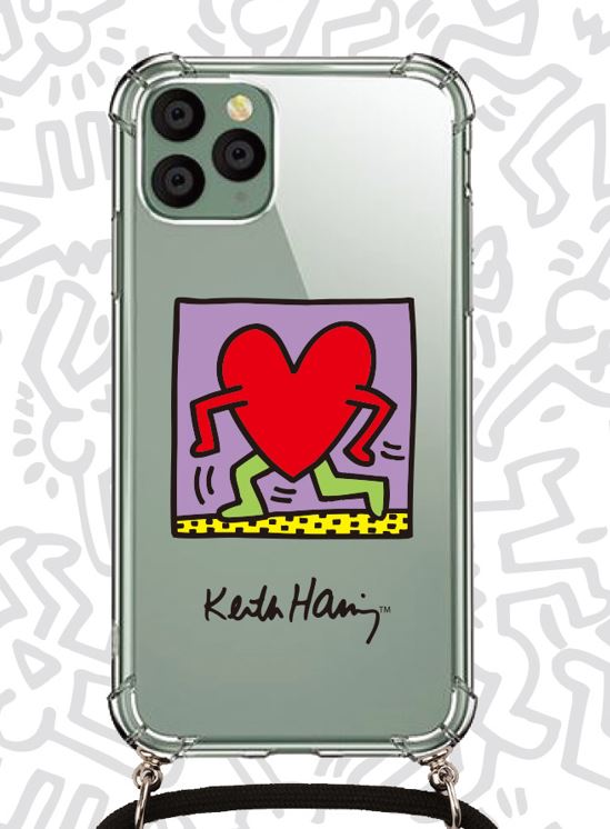 Keith Haring Neckstrap Clear Bumper Case【全国送料無料】〔ストラップ付き〕キースへリング クリアケース デザイン 最安値 バンパー 衝撃吸収 おしゃれ｜aesoon｜03