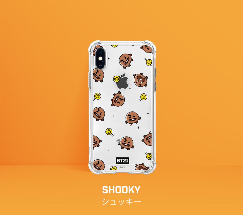 BT21 HANGOUT PATTERN CLEAR SLIM BUMPER CASE 【即日発送＆送料無料】かわいい iPhone7 iPhone8 plus  Pro iPhone11 Pro Max | BT21 | 03
