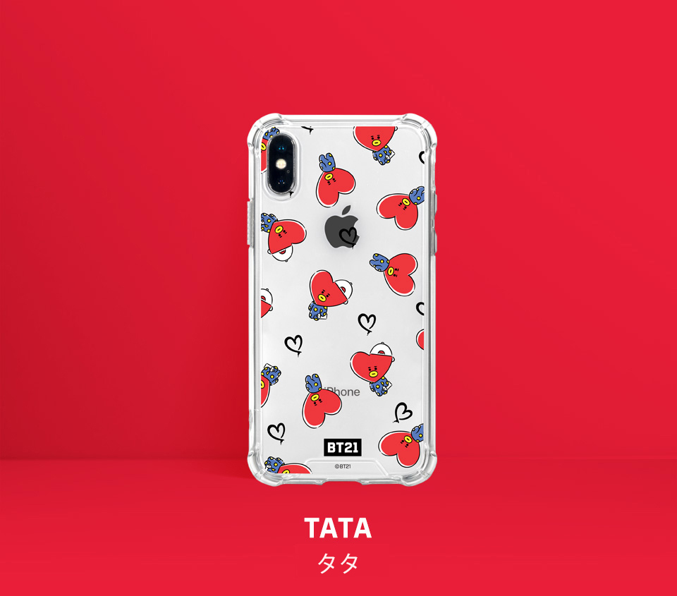 BT21 HANGOUT PATTERN CLEAR SLIM BUMPER CASE 【即日発送＆送料無料】かわいい iPhone7 iPhone8 plus  Pro iPhone11 Pro Max | BT21 | 01