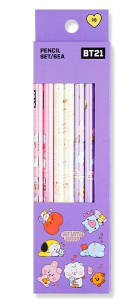 BT21 6PCS Pencil Little Buddy【BT21公式グッズ】鉛筆 6本セット BTS