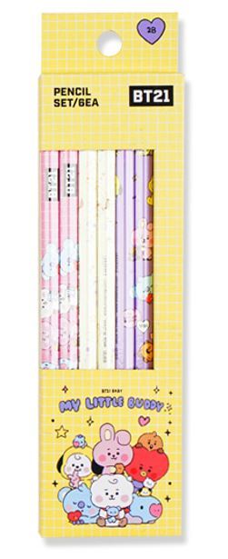 BT21 6PCS Pencil Little Buddy【BT21公式グッズ】鉛筆 6本セット BTS