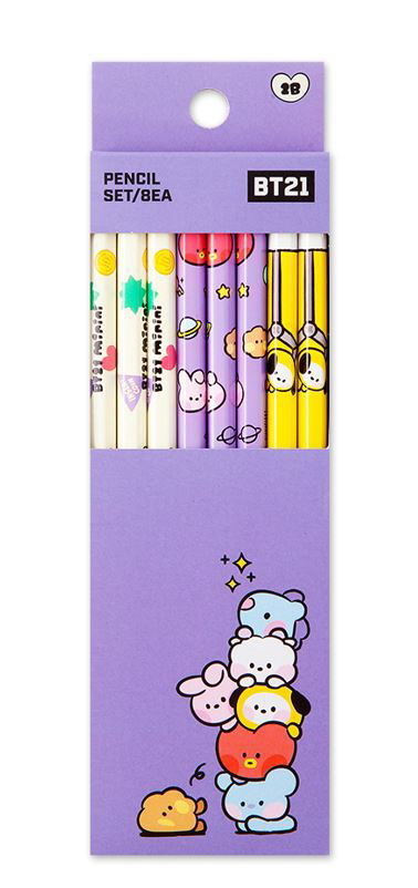 BT21 8PCS Pencil minini【送料無料】鉛筆 えんぴつ キャラクター鉛筆 8個入り 2B芯 正規品 かわいい ギフト  :8pcsminini:Andy Shop - 通販 - Yahoo!ショッピング