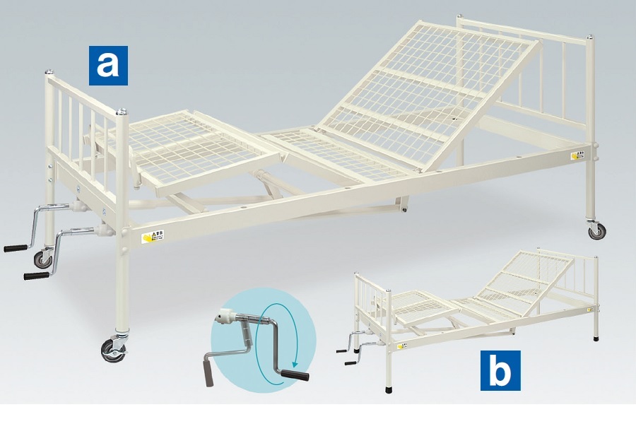 高田ベッド 2クランクHPベッドＭ（足ゴム付） TB-1117-02 病院用 宿舎