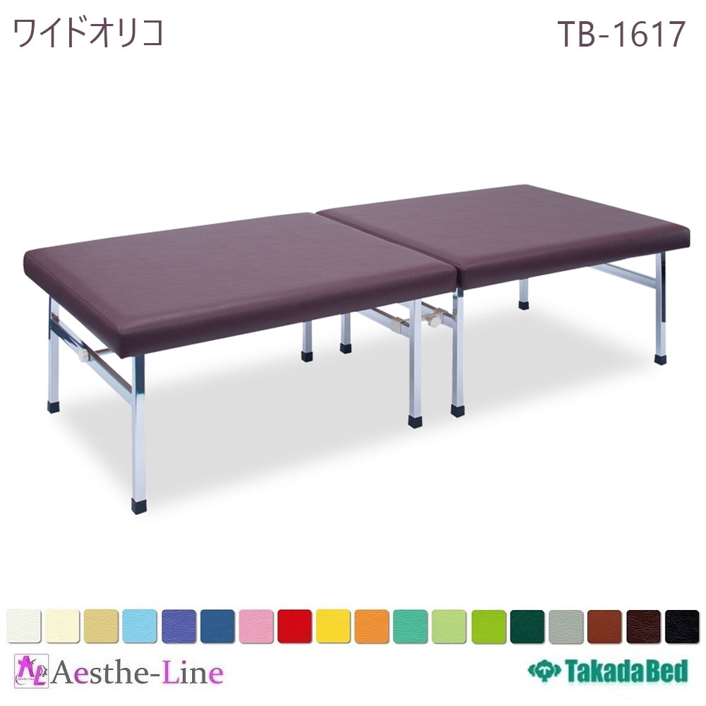 高田ベッド ワイドオリコ （無孔） TB-1617 治療用ベッド 幅広 