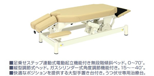 高田ベッド 電動チルトCタイプ TB-652 治療用ベッド マッサージベッド 