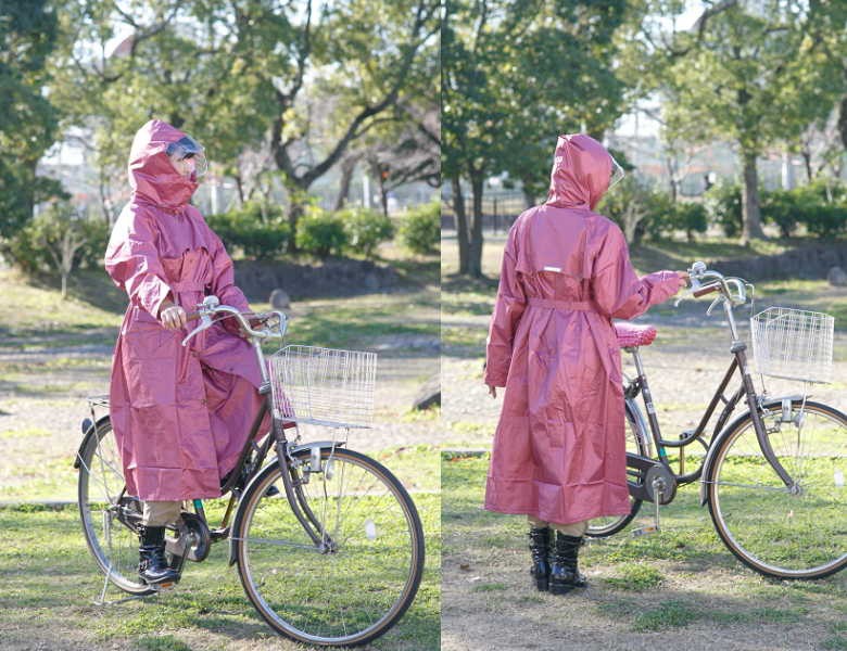 雨の日 カッパ レディース おすすめ マチ 足元濡れない 自転車