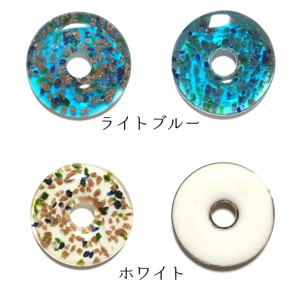 ベネチアンガラス風 ペンダントトップ ドーナツ型 vene-68