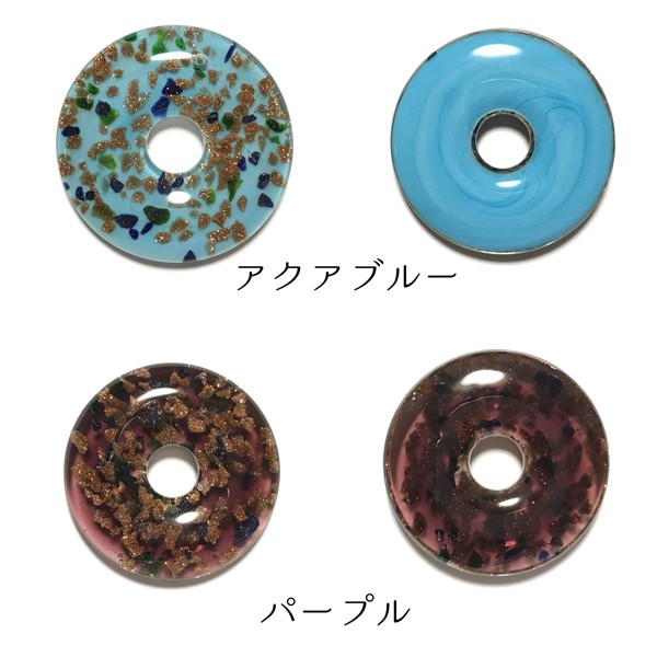 ベネチアンガラス風 ペンダントトップ ドーナツ型 vene-68