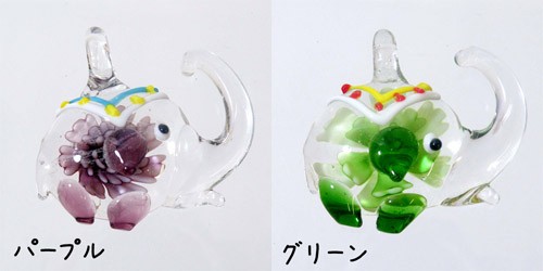 ☆新品☆ベネチアンペンダント メール便不可】 ベネチアンガラス風ペンダントトップ アニマル ゾウ 全