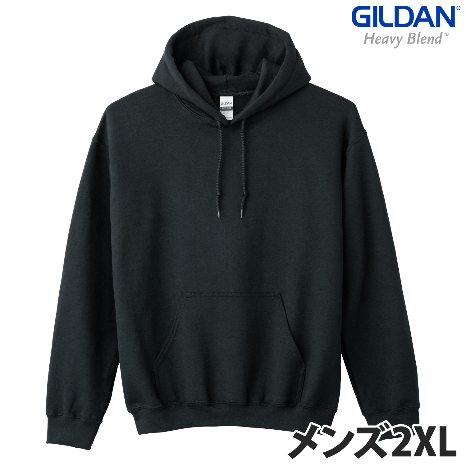 gildan トップ 8オンス パーカー black