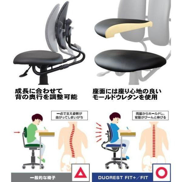 デュオレスト（DUOREST） 学習椅子 DR-289BY 足置き キャスター付き 