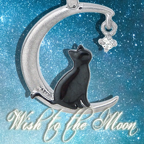 ネックレス レディース 金属アレルギー対応 ステンレス 猫 三日月