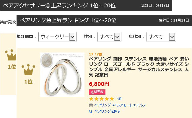 ペアリング 刻印 ステンレス 結婚指輪 ペア 安い リング ローズゴールド ブラック 黒 大きいサイズ シンプル 金属アレルギー サージカルステンレス  人気 記念日 :sr2-072:ペアリングLAEラアモーレエテルノ - 通販 - Yahoo!ショッピング