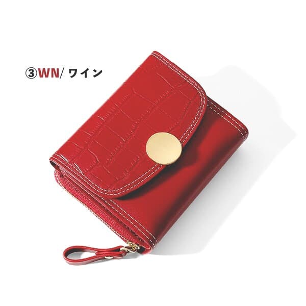 ★完売御礼★＼カードが16枚も収納可能／ クロコダイル柄 ミニ財布 ワニ柄 レディース財布 メンズ財布 母の日 父の日 プレゼント 日本のメーカー製 ネコポス |  | 03