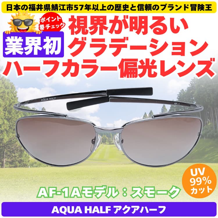 偏光サングラス＼業界初／視界が明るいグラデーションハーフカラー偏光