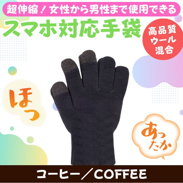 ウール混合 あったか タッチパネル対応手袋 超伸縮 グローブ メンズ レディース 男女兼用 アクリル100％ は体の健康：衛生のためやめましょう　ネコポス　CP2 |  | 01