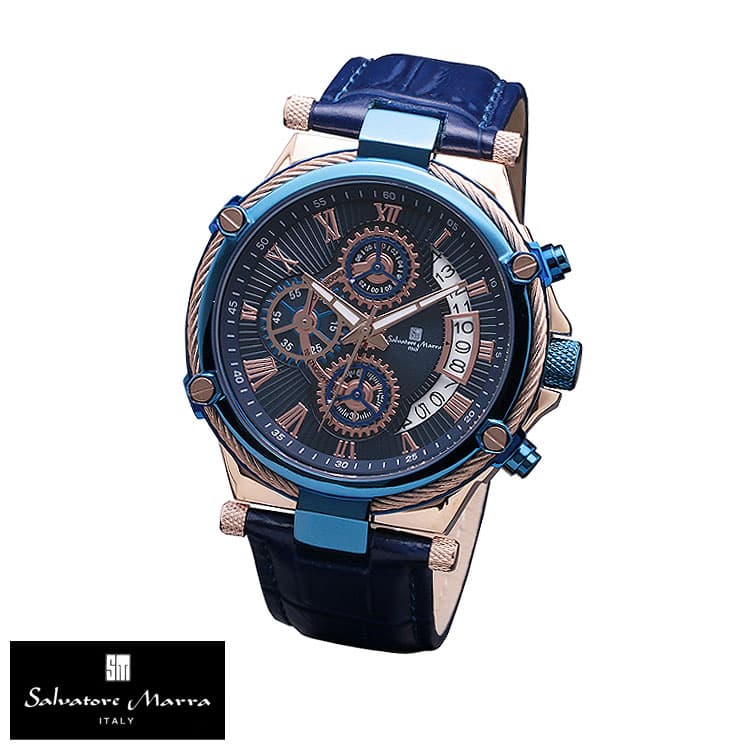時計　有名イタリーブランド Salvatore Marra 腕時計 クロノグラフ 安心日本製クオーツ メンズ 腕時計 レディース 腕時計｜again｜03