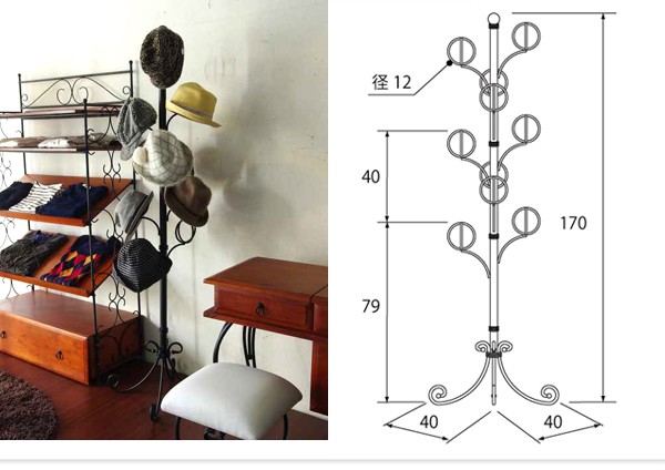 ポールハンガー おしゃれ 帽子ツリーポールスタンド コートハンガー