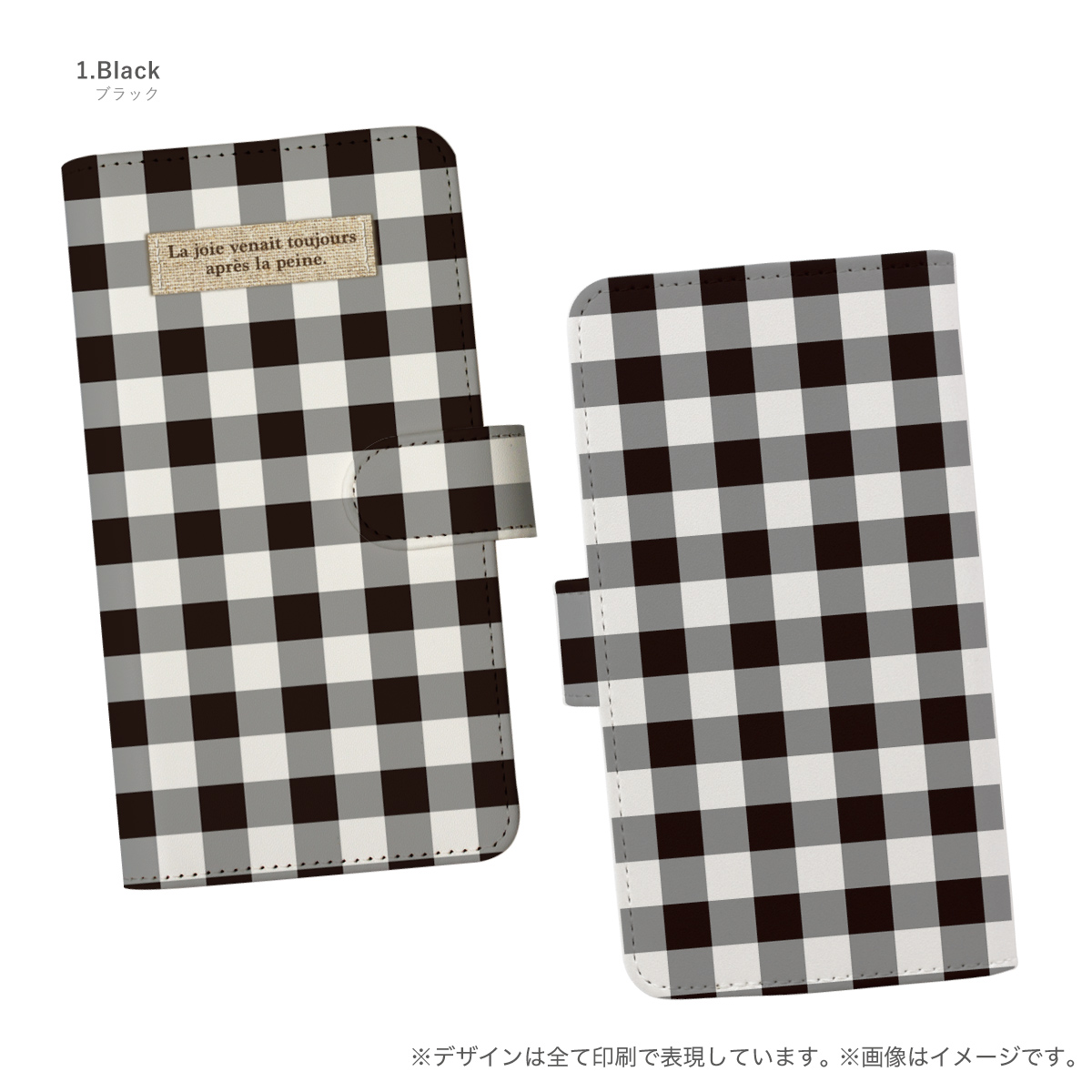 iPhone 13 スマホケース 手帳型ケース ギンガムチェック チェック｜agent-n｜02