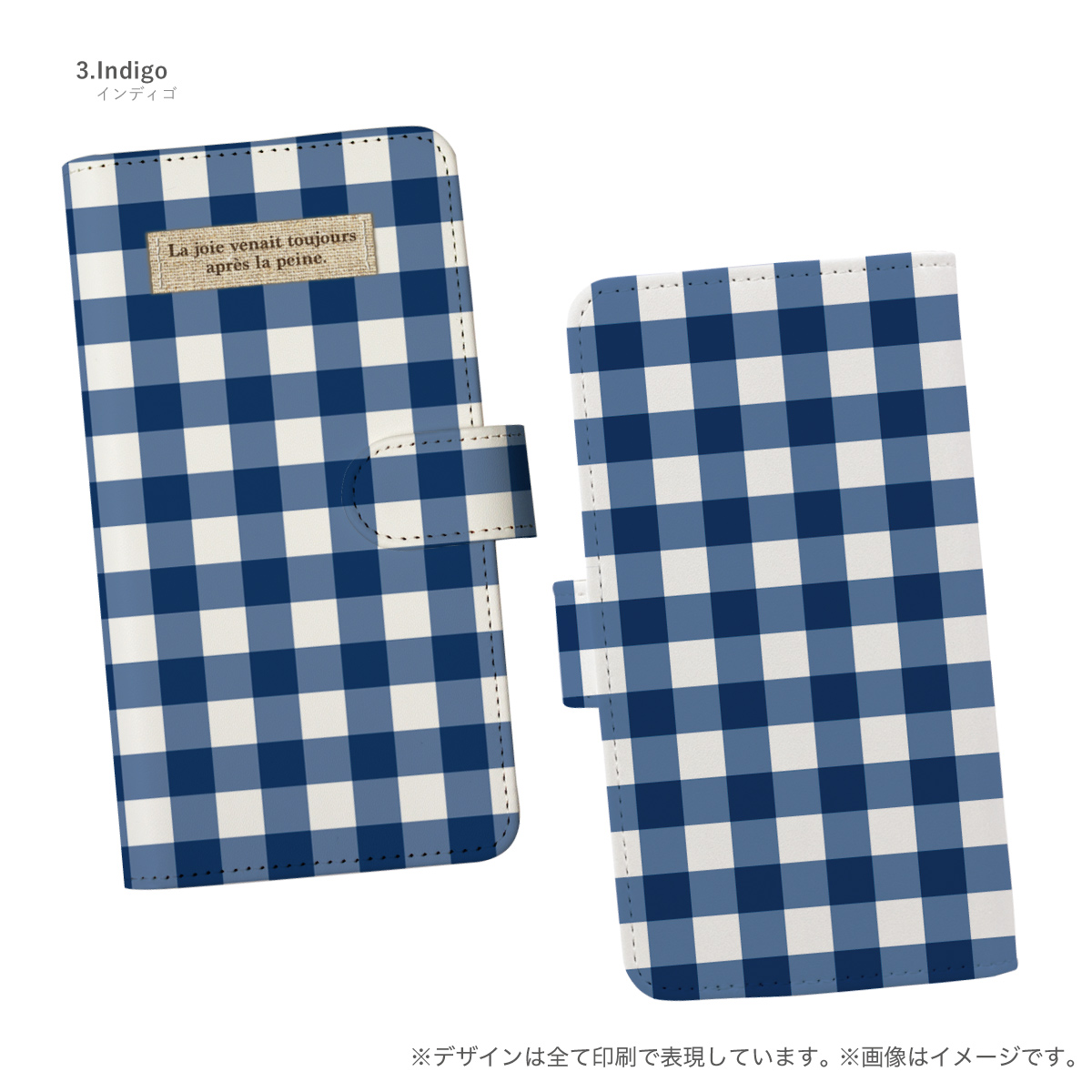 iPhone 14 スマホケース 手帳型ケース ギンガムチェック チェック｜agent-n｜04