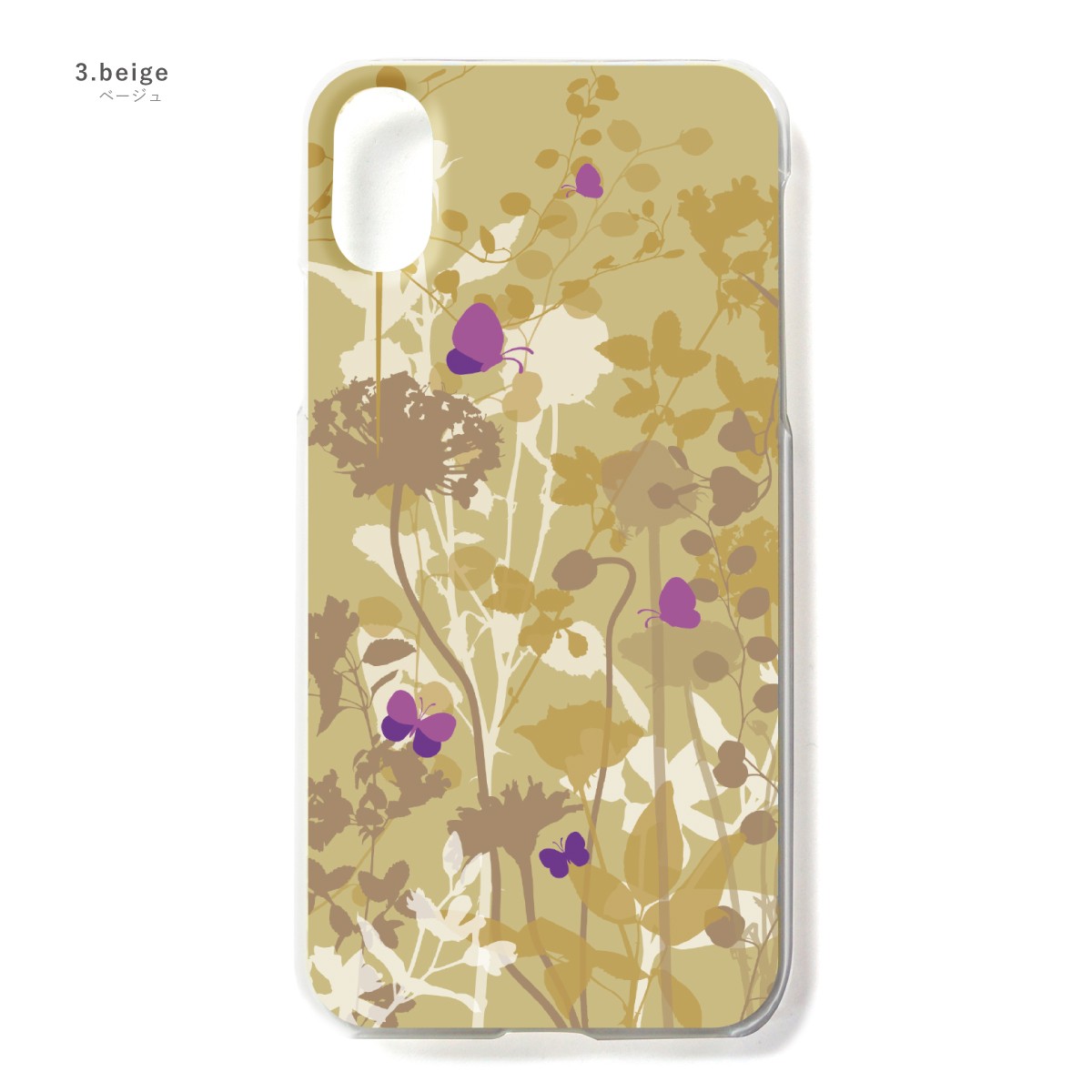 iPhone12 mini スマホケース ハードカバー 花 蝶々 フラワー バタフライ ボタニカル リーフ｜agent-n｜04