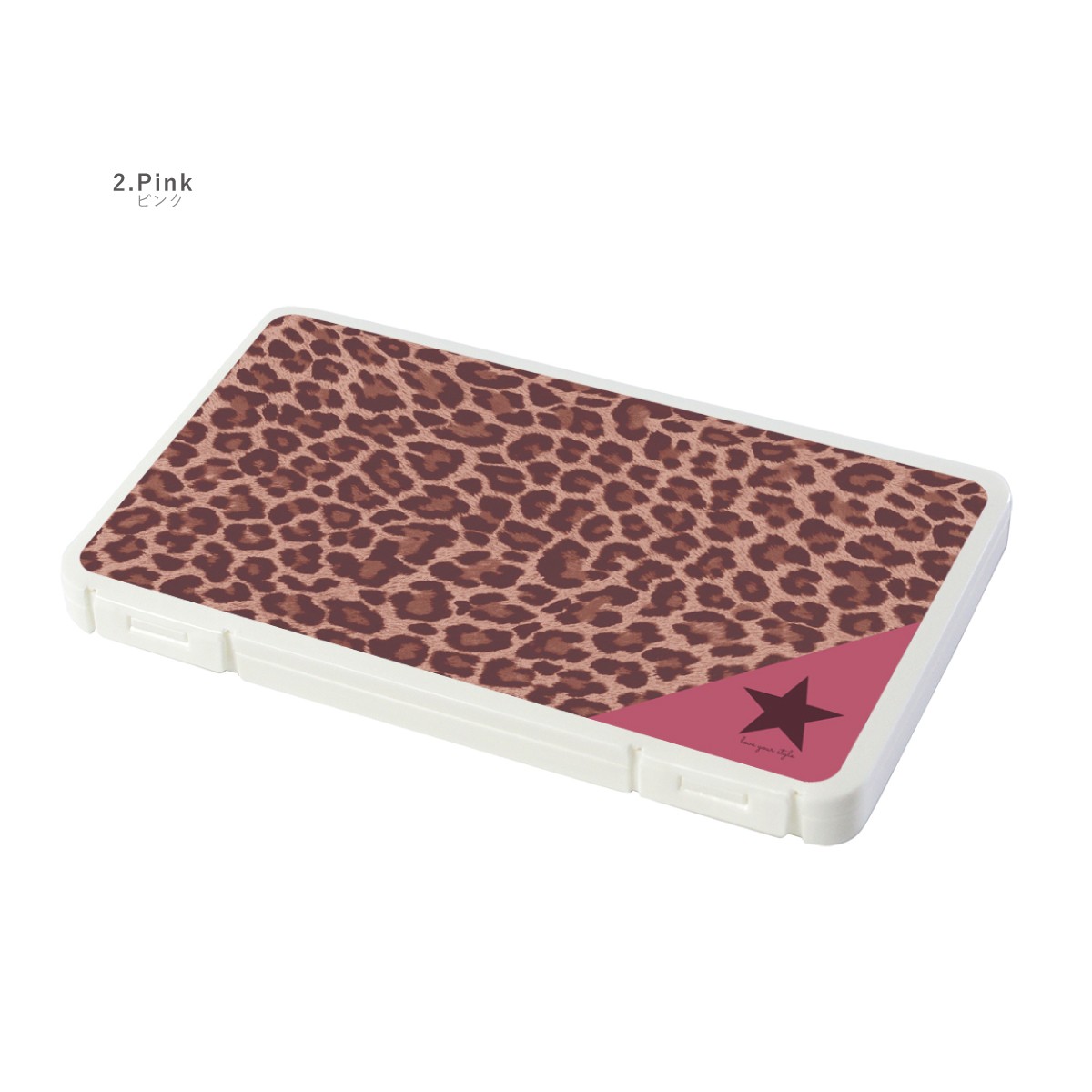 マスクケース 日本製 抗菌 持ち運び 軽量 コンパクト ヒョウ柄 星 レオパード スター 動物 | ブランド登録なし | 02