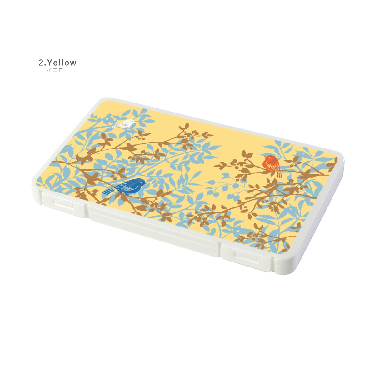 マスクケース 日本製 抗菌 持ち運び 軽量 コンパクト 小鳥 小枝 バード 北欧 ナチュラル リーフ | ブランド登録なし | 02