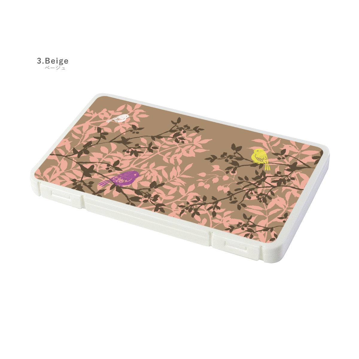 マスクケース 日本製 抗菌 持ち運び 軽量 コンパクト 小鳥 小枝 バード 北欧 ナチュラル リーフ | ブランド登録なし | 03