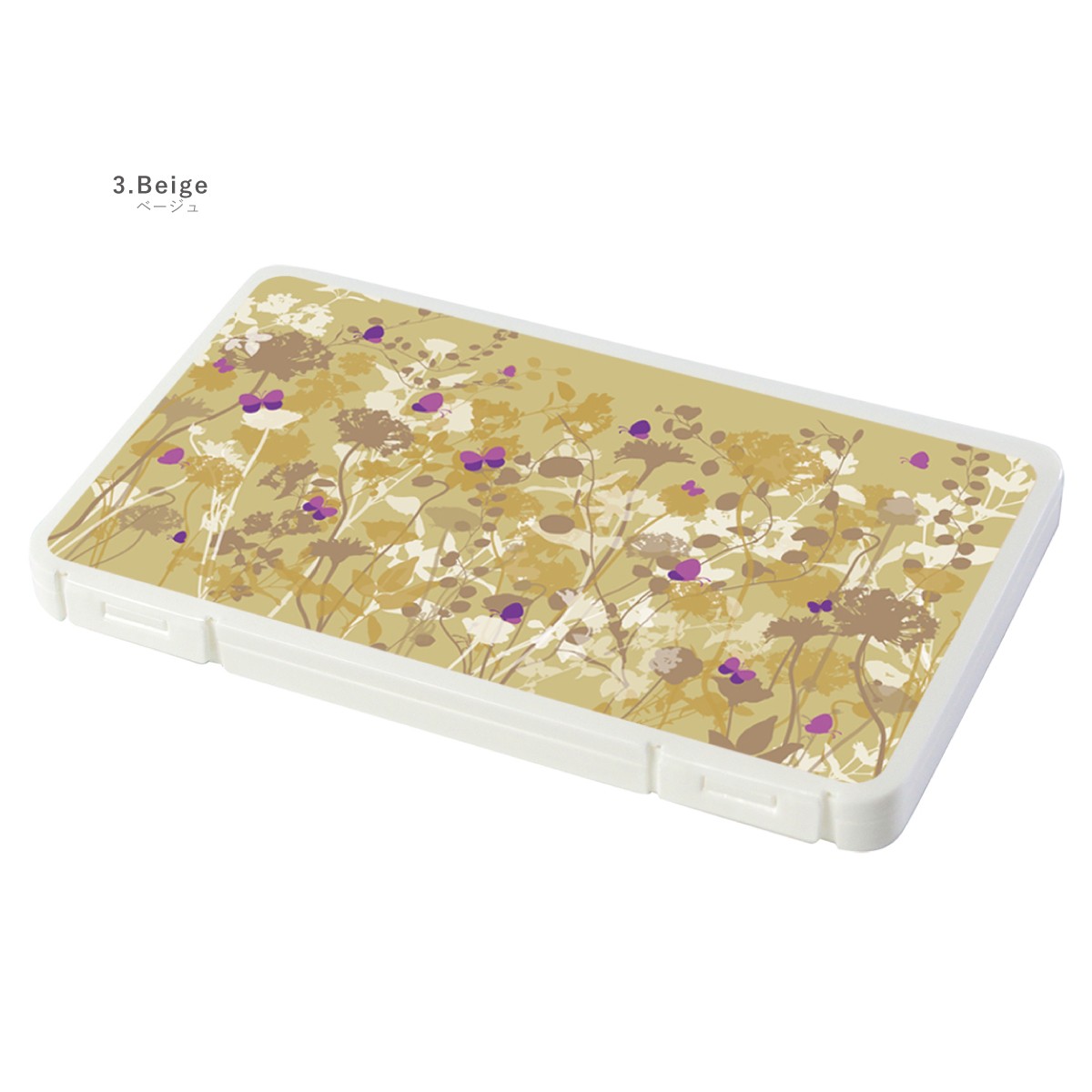 マスクケース 日本製 抗菌 持ち運び 軽量 コンパクト 花 蝶々 フラワー バタフライ ボタニカル リーフ | ブランド登録なし | 03